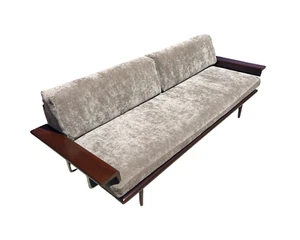 Vintage 1960s mid century sofa Mel bogart walnut case study - Picture 1 of 5