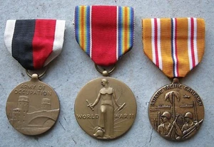 ZWEITER WELTKRIEG MEDAILLEN ASIATISCHER PAZIFIKKAMPAGNE, ARMEE DES OCC, US FREIHEIT VON ANGST 3 MENGE - Bild 1 von 10
