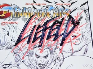 THUNDERCATS #1 INCENTIVE ROB LIEFELD B/W LINO VARIANT SIGNED + REMARK CHISEL NM - Picture 1 of 12