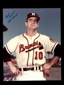 Bob Buhl Hand Signed 8x10 Photo Autograph Milwaukee Braces - Picture 1 of 2