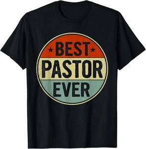 Best Pastor Ever Retro Style Cool Birthday Gift for Pastor T-Shirt Hoodie - Picture 1 of 12