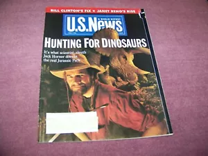 US News Magazine Vintage 1993 Jagd auf Dinosaurier Jack Horner/Janet Reno - Bild 1 von 5