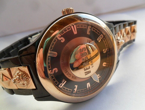 Orologio da donna al quarzo di design Versace Tokai in oro nero e rosa VSP410718