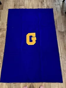 Vtg WOOLRICH 42 x 60 College University Wool Stadium Blanket Varsity Letter "G" - Picture 1 of 4