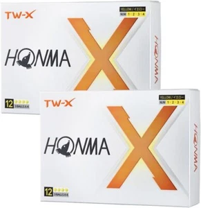 HONMA Golf TW-X Ball 2024 Model BT2402 2 Dozen 24 Balls White / Yellow From JP - Picture 1 of 5