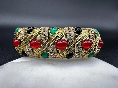 Rachel Zoe Tutti Frutti Bracelet Designer Hollywood Retro Style Gold tone - Image 1 of 4