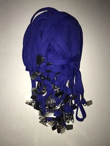 (MENGE 90) Königsblau Halsband Flach Ausweis Abzeichen Riemen Bulldogge Clip Markenlos - Bild 1 von 6