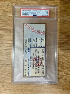 7. Juni 1995 Yankees Ticket Jeter Hit #8 Pettitte First Win PSA Pop 2 None Higher - Bild 1 von 1