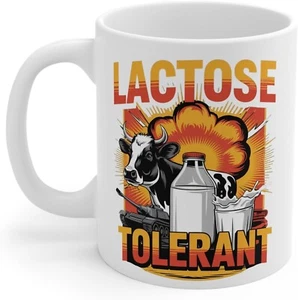 Sarcastic Lactose Intolerance Awareness Mug: Funny Gag Gift for Milk Lovers! - Picture 1 of 2