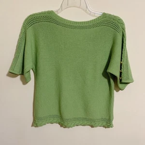 St. John Sport Sz Small Green Top Boat Neck Dolman Sleeves Vintage - Picture 1 of 9