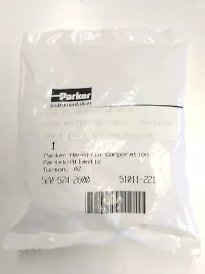 New Parker FTCR-12812 Tee Compression Tube Fitting, 3/4" x 3/4" x 1/2", PFA - Image 1 of 4