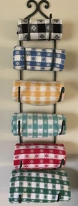 Vintage Checkered Tablecloths Collection - Black Blue Yellow Aqua Red Green - Picture 1 of 4