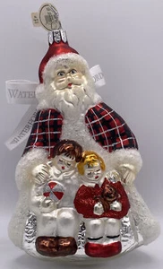 WATERFORD Urlaub Erbstück Ornament ~ WEIHNACHTSMANN MIT SCHLAFENDEN KINDERN ~ kein Karton - Bild 1 von 11
