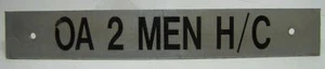 Vintage Industrial Factory Plant Sign OA  2  MEN  H/C metal advertising sign - Picture 1 of 8