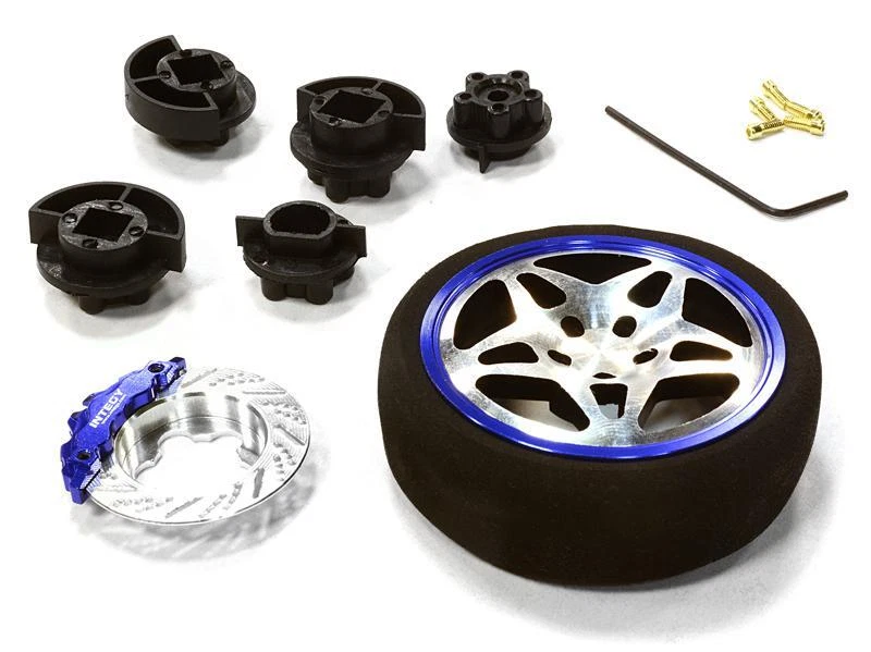 Dual 5 Spoke Steering Wheel Set for Most HPI, Futaba, Airtronics, Hitec & KO - Image 1 of 1