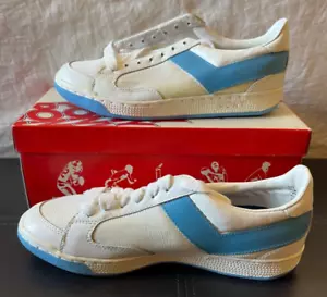NIB Vintage Pony Tracy Low Top Shoes Sneakers Mens 8.5 Deadstock 1979 Blue White - Picture 1 of 18