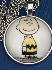 Stunning CHARLIE BROWN Peanuts Necklace Silver Styled Unique Raised Pendant - Picture 1 of 4