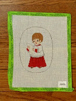 NEW Handpainted Needlepoint Choral Choir Boy Music Christmas Ornament - Image 1 of 3