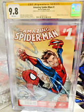 Amazing Spider-Man #1 CGC 9.8 Signed/Sketched Humberto Ramos Silk 2014 CINDY Moo