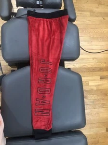Nike Jordan Girls red Velour Pants Size Large  - Picture 1 of 12