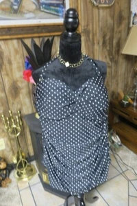 Vintage Polka Dot Swimsuit by Merona Molded Cups Synched Waist One Piece Large - Picture 1 of 7