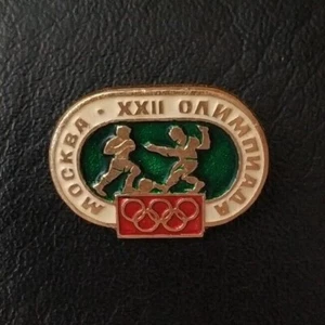 1980 Football XXII Olympic Games Moscow Soviet Pin Badge Sport FIFA Soccer USSR - Picture 1 of 2