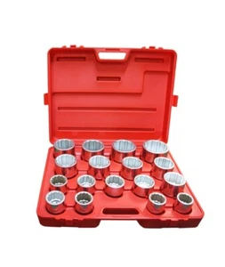 Genius Tools TW-817M 17pc 1" Dr 12pt Metric Hand Socket Set (24 - 75mm) - Picture 1 of 1