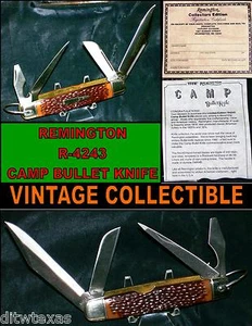 Remington R4243 Bullet Knife Master Camper 1994 W/Original Packaging, Paperwork  - Picture 1 of 12