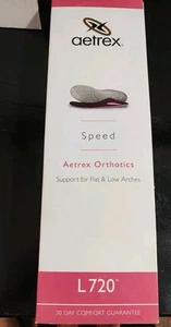 Aetrex Orthotic Insoles For Flat & Low Arches L720 Womens Size 9 NEW Speed - Picture 1 of 8