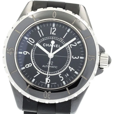 Reloj automático para hombre Chanel J12 cerámica negra H0684 38 mm pulsera de goma_910043 Foto 1 de 4