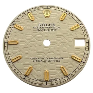 Rolex Oyster Datejust genuino 31 mm esfera de aniversario marfil y oro 68273 - Imagen 1 de 4