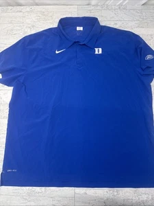Camisa Polo Duke Blue Devils Para Hombres 3XL Azul Nike Dri Fit Entrenadores de Campo Deportes - Imagen 1 de 11