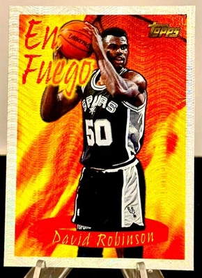 DAVID ROBINSON (HOF) 1996 TOPPS CHROME MT/MT INSERT EN FUEGO SEAS0NS BEST #5 - Image 1 of 2