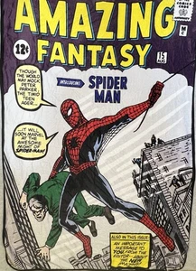 Marvel Spider-Man Amazing Fantasy 15 coperta da lancio in pile 60 x 45 pollici - Foto 1 di 4