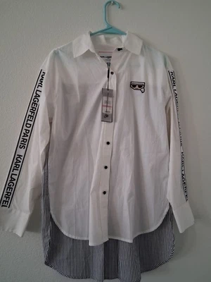 Ladies Shirt Karl Lagerfeld Paris Size XS NWT Very Unique  - Image 1 of 4