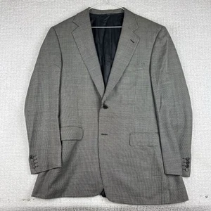 Canali Italy Blue Label Super 130 White / Black Abstract AOP Two Button Suit 54L - Imagen 1 de 22