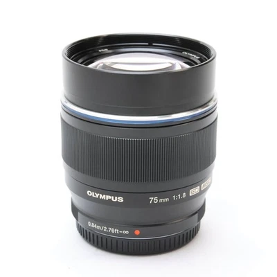 OLYMPUS M. ZUIKO DIGITAL ED 75mm F/1.8 Black -Near Mint- #266 - Image 1 of 4