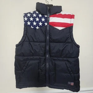 Chaleco acolchado Akademiks bandera americana patriótico para hombre talla grande - Imagen 1 de 17