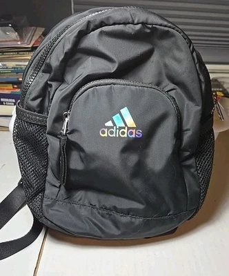 Mini Mochila Adidas Negra Lineal Eco Holográfico Logo Lineal 3 Foto 1 de 4