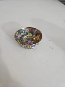 Vintage Miniature Chinese Blue Peony Porcelain Bowl - Picture 1 of 8