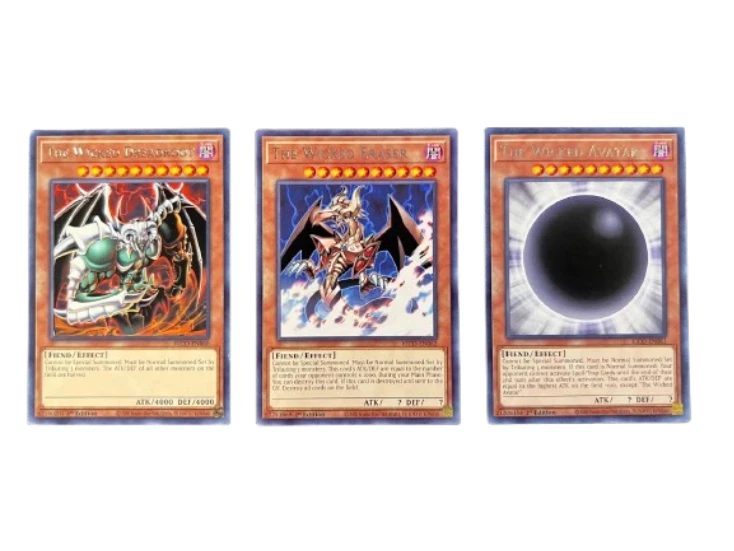 Wicked God Card Set Silver Rare Hot Real Authentic Free Ship Near Mint Yugioh - Image 1 of 1