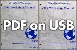 2001 年福特 F-150 商店手册套装 USB F150 皮卡车维修车间维修 — 第 1/4 张图片