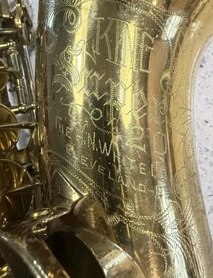 KING 🤴 SUPER 20 PERLAS COMPLETAS GRABADO SAXO ALTO CLEVELAND OHIO GRAN FORMA RARO Foto 1 de 4