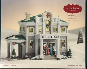 Nikolausplatz - Krankenhaus - beleuchtetes handbemaltes Weihnachtsdorf Neu - Bild 1 von 3