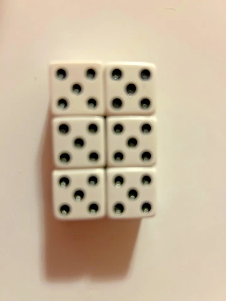 SET of SIX DICE - 15 mm - Image 1 of 1
