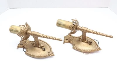 Juego de 2 apliques de pared españoles antiguos Art Deco de los años 30 Foto 1 de 4