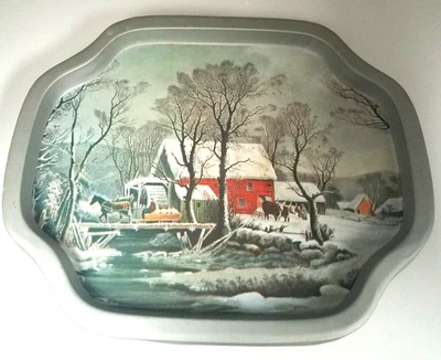 Giftco Winter Scene Snack Trays Set of 6 - Image 1 of 3