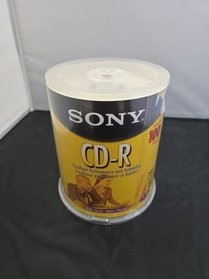 SEALED! Sony CD-R 700MB Storage Media Discs 80 min Pack 100 Blank CDs  Spindle - Image 1 of 3