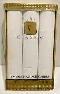 Pañuelos clásicos "Paris Classic" blancos 3 piezas para hombre - Imagen 1 de 3