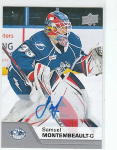 2020-21 UPPER DECK AHL AUTOGRAPH #119 Samuel Montembeault - Syracuse Crunch - Picture 1 of 1